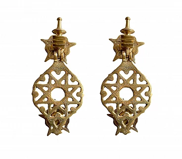 Pair of brass knockers, Morocco, mid '900