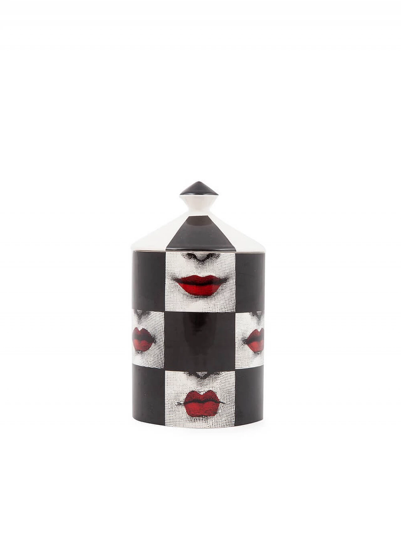Candela in ceramica Labbra di Fornasetti 1367247