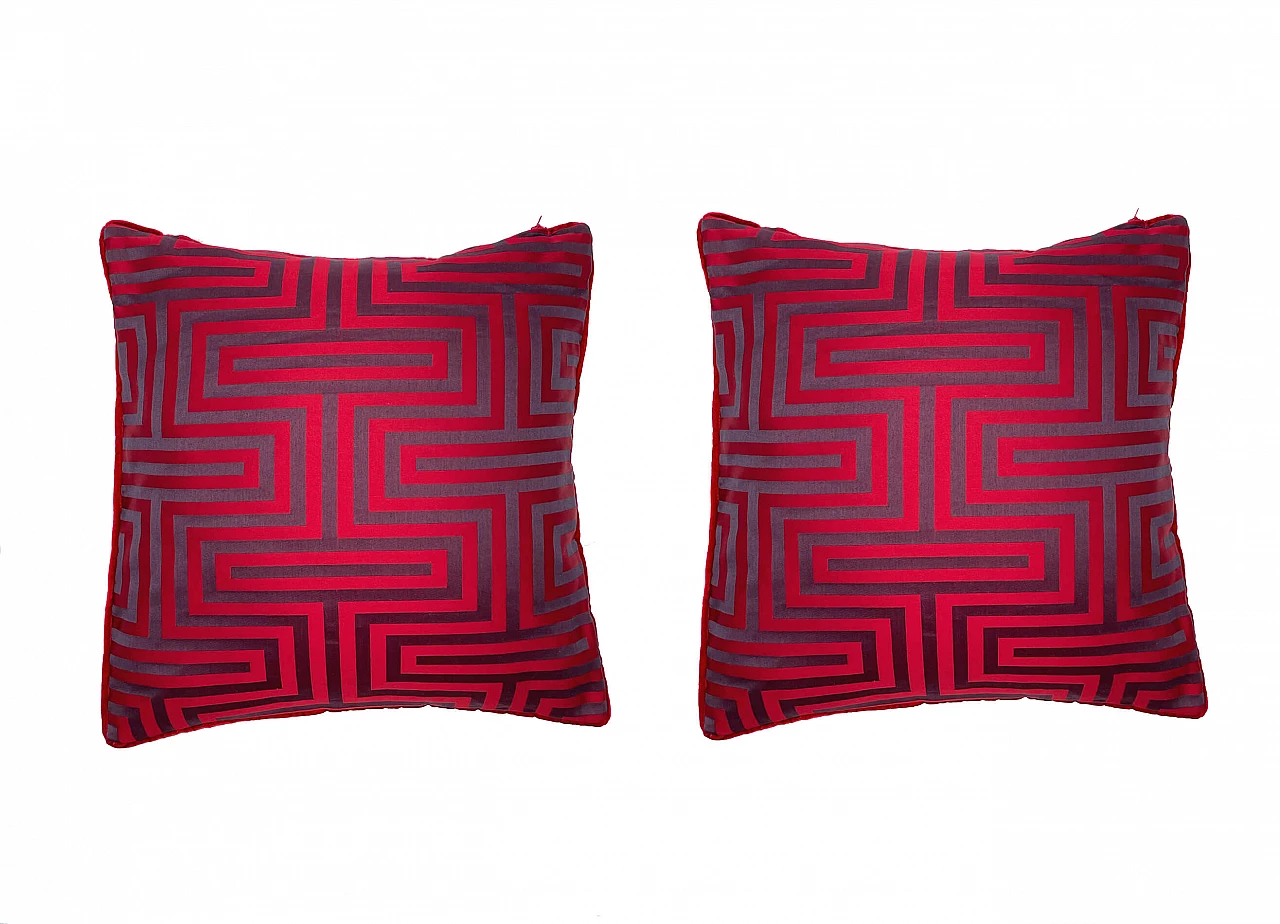 Coppia di cuscini decorativi in tessuto Dedar di seta jacquard 1367252