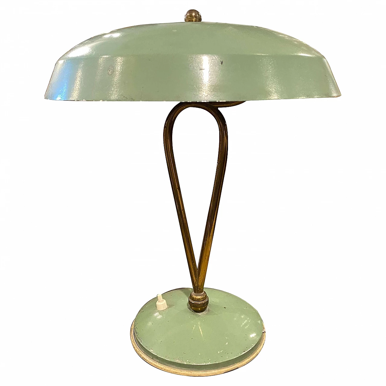 Lampada da tavolo in ottone nello stile di Oscar Torlasco, anni '50 1367402