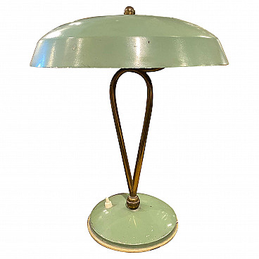 Lampada da tavolo in ottone nello stile di Oscar Torlasco, anni '50