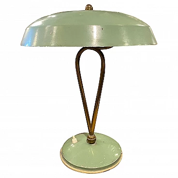 Lampada da tavolo in ottone nello stile di Oscar Torlasco, anni '50