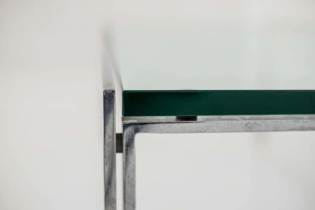 Tavolino in metallo e piano in vetro spesso di Ross Littell per DePadova, anni '60 1367499
