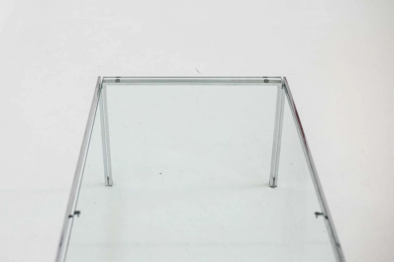 Tavolino in metallo e piano in vetro spesso di Ross Littell per DePadova, anni '60 1367500