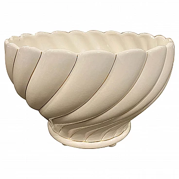 White and gold porcelain centrepiece by Tommas Barbi, 1970s