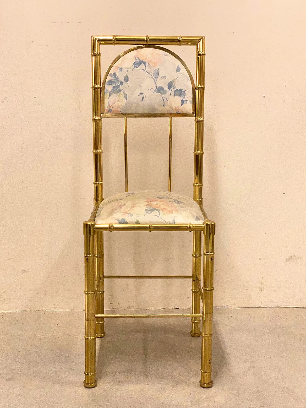 6 Sedie in ottone effetto bambù, anni '70 1367971