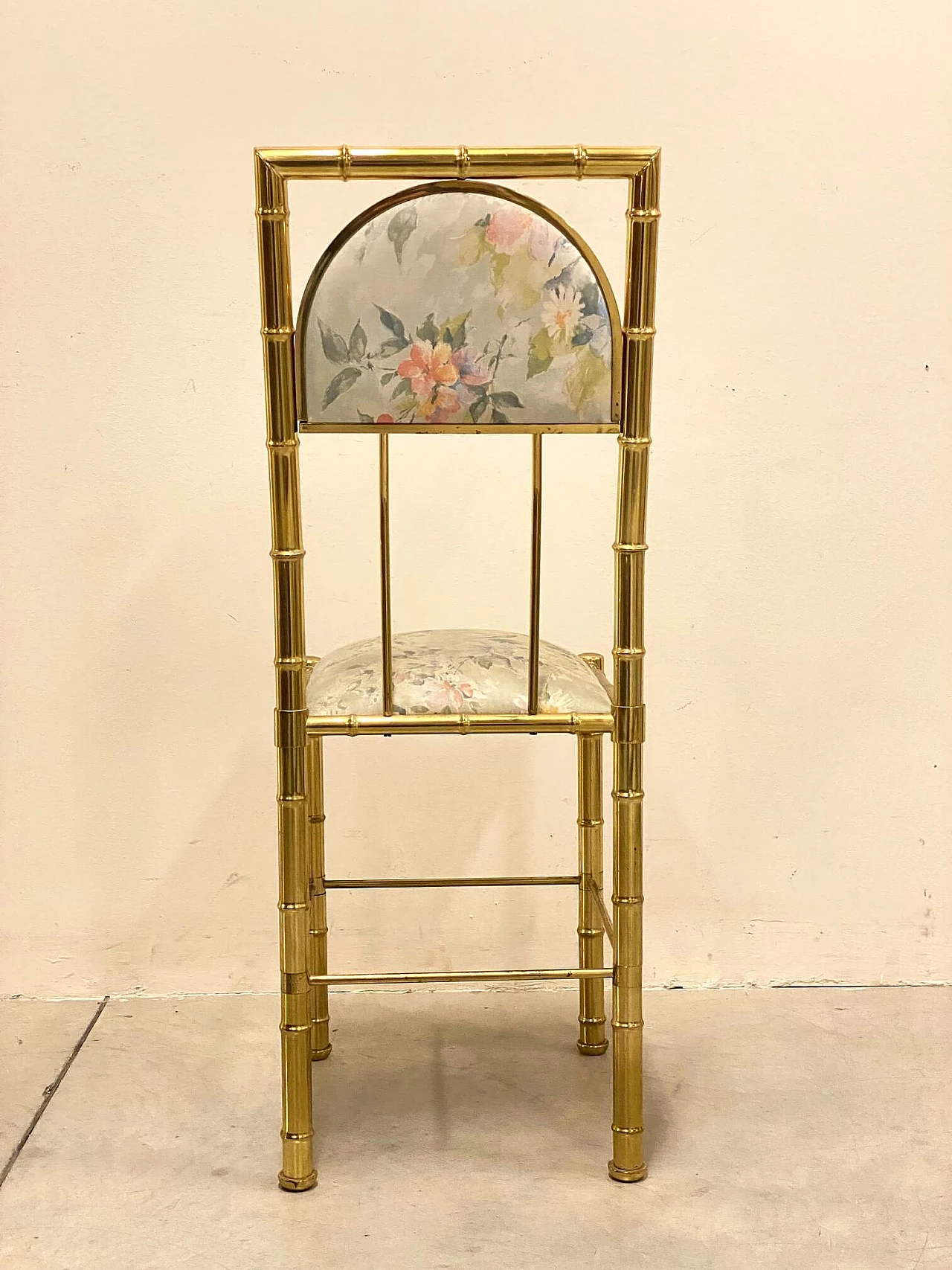 6 Sedie in ottone effetto bambù, anni '70 1367994