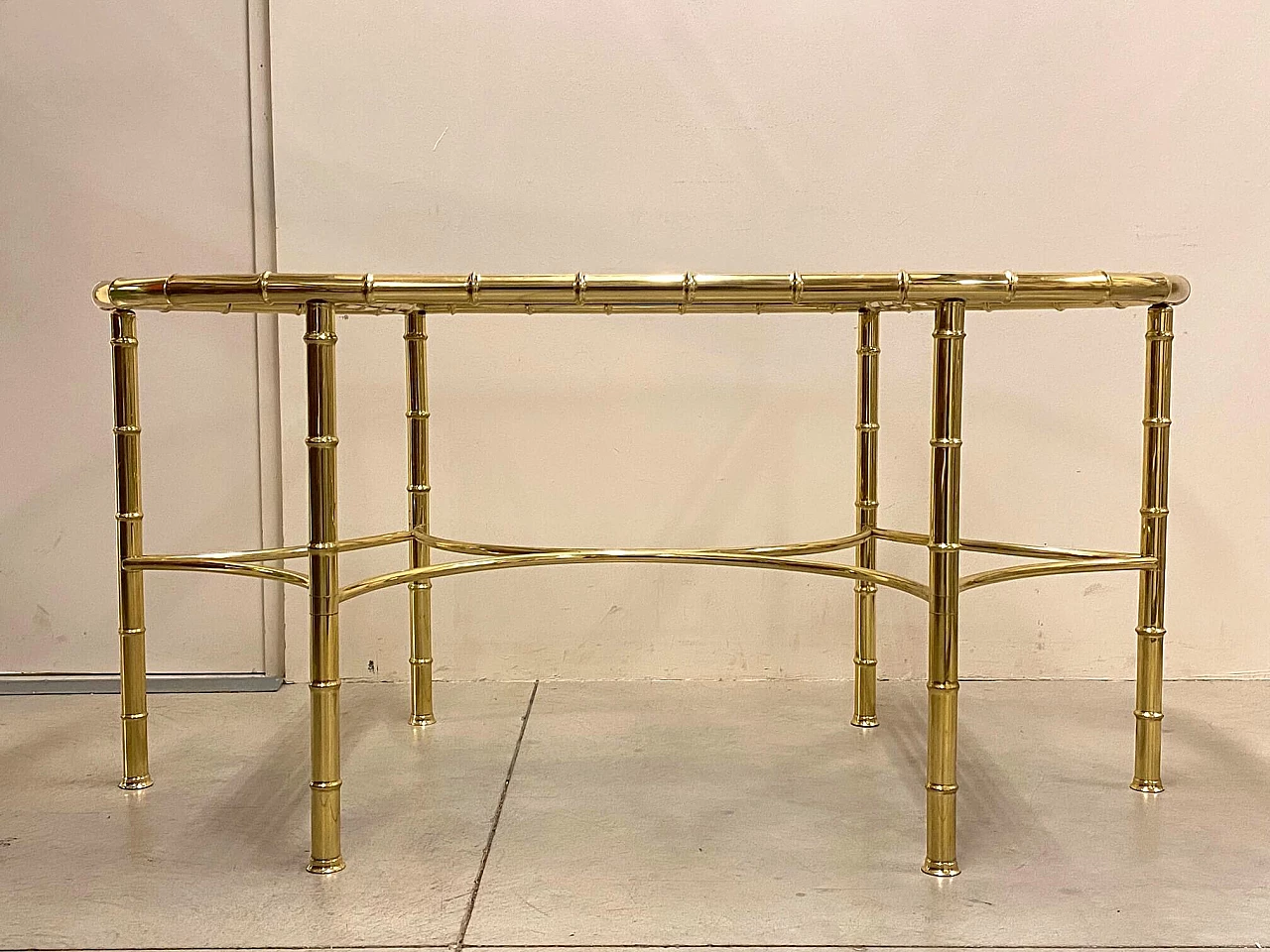 Brass table bamboo effect, 70s 1368023