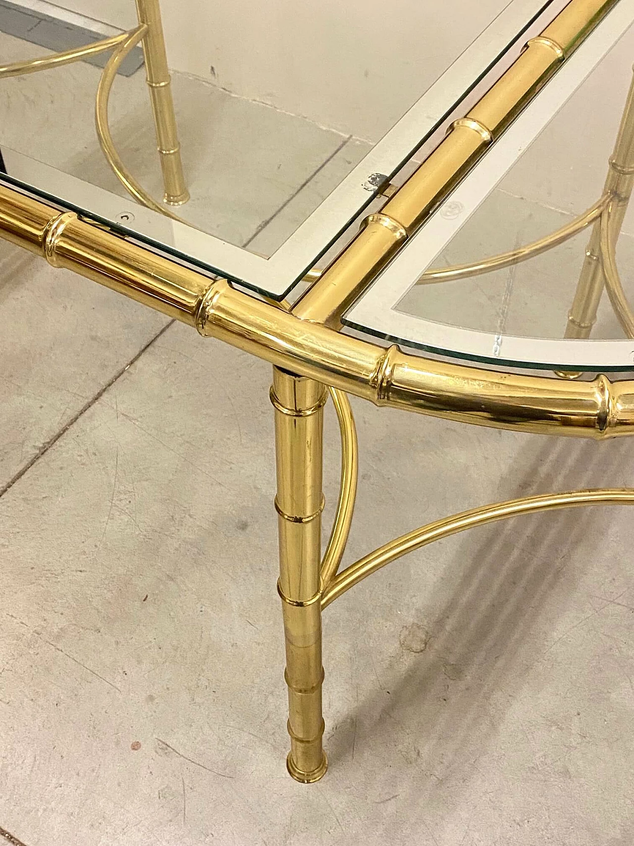 Brass table bamboo effect, 70s 1368026