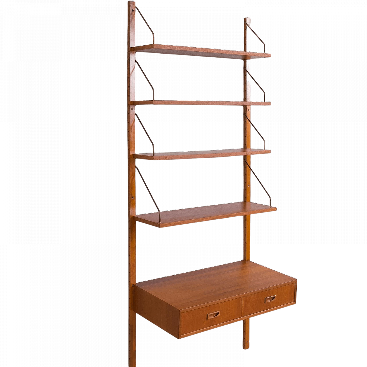 Pensile con scrivania galleggiante nello stile di Poul Cadovius in teak, anni '60 1368068