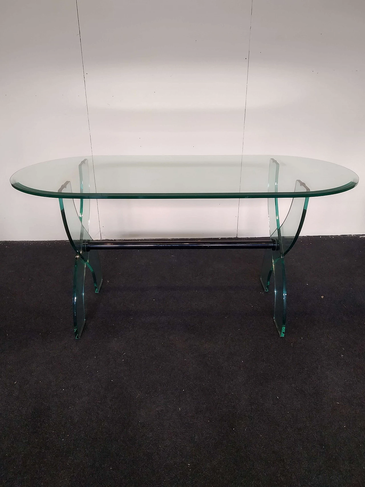 Glass entryway console table, 80s 1368174