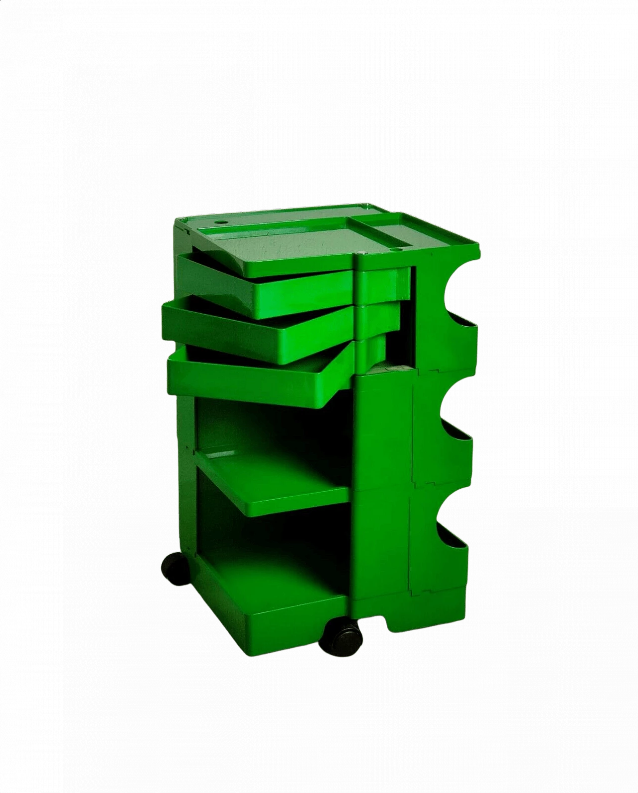 Carrello Boby in plastica verde di Joe Colombo per Bieffeplast, anni '70 1368223