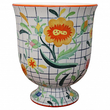 Lenci hand-painted ceramic vase, 1930s