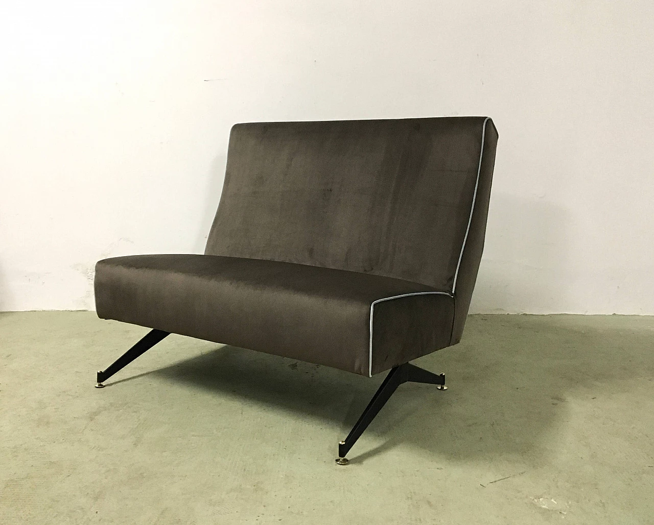 Velvet sofa, 60s 1368384