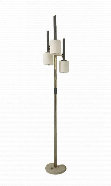 Floor lamp in brass and glass, 1950s