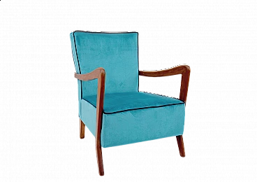 Velvet armchair, 1950s