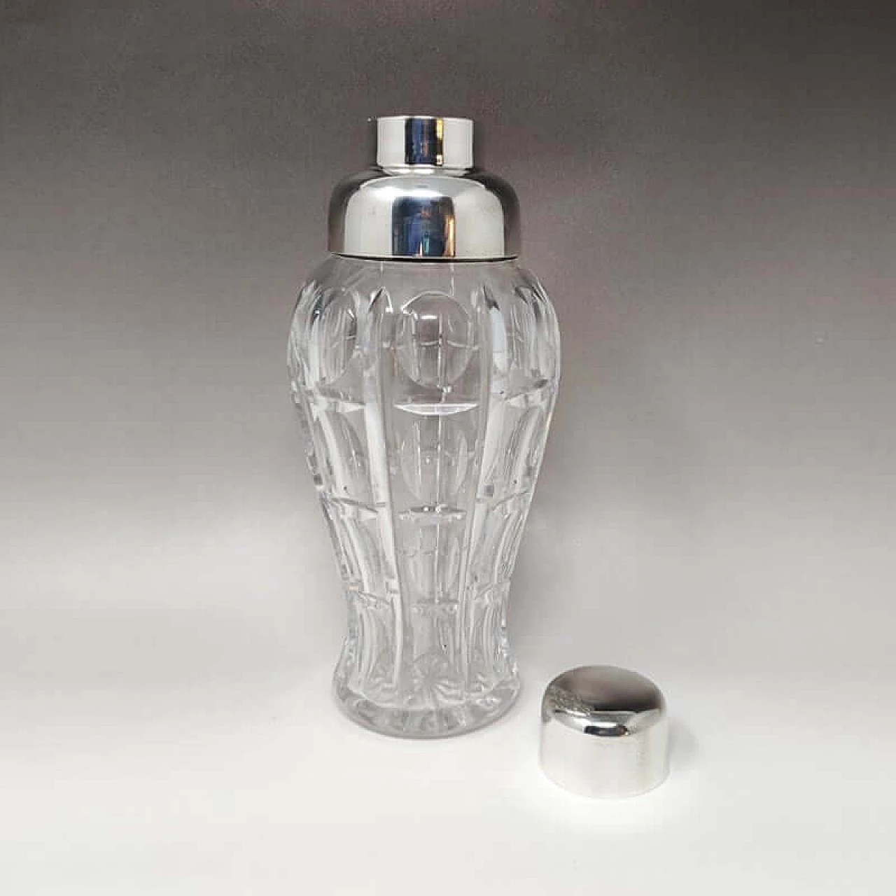 Cocktail shaker in cut crystal by Masini, 1960s 1368641