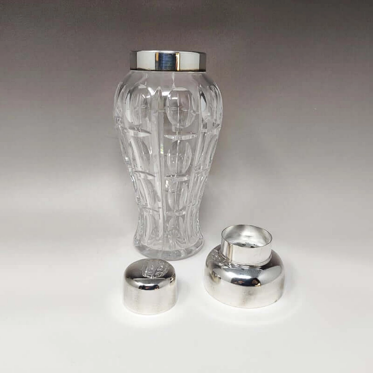 Cocktail shaker in cut crystal by Masini, 1960s 1368642