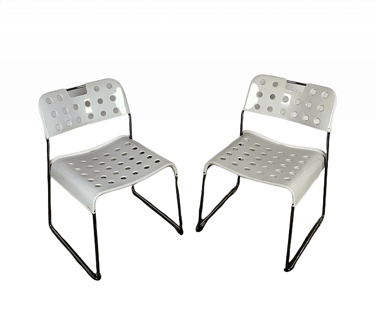 Pair of Omkstak stackable chairs by Rodney Kinsman for Bieffeplast, 1970s 1368654