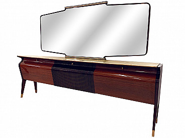 Rosewood sideboard with mirror by Osvaldo Borsani, 1950s