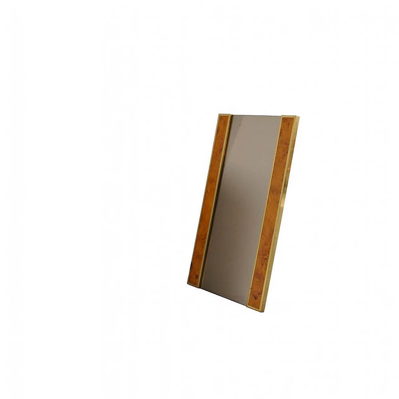 Mirror in brass and briarwood, 70s 1368709