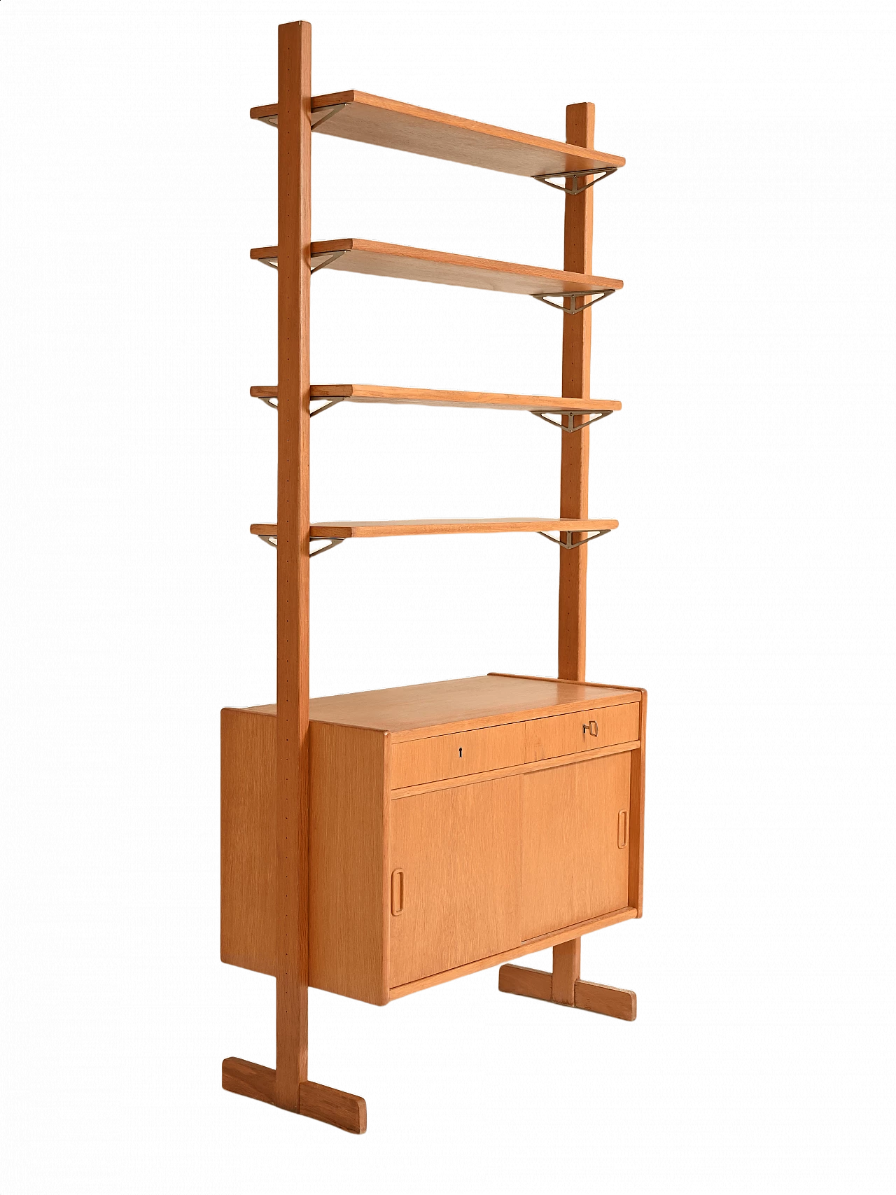 Libreria da centro scandinava in rovere, anni '60 1368867