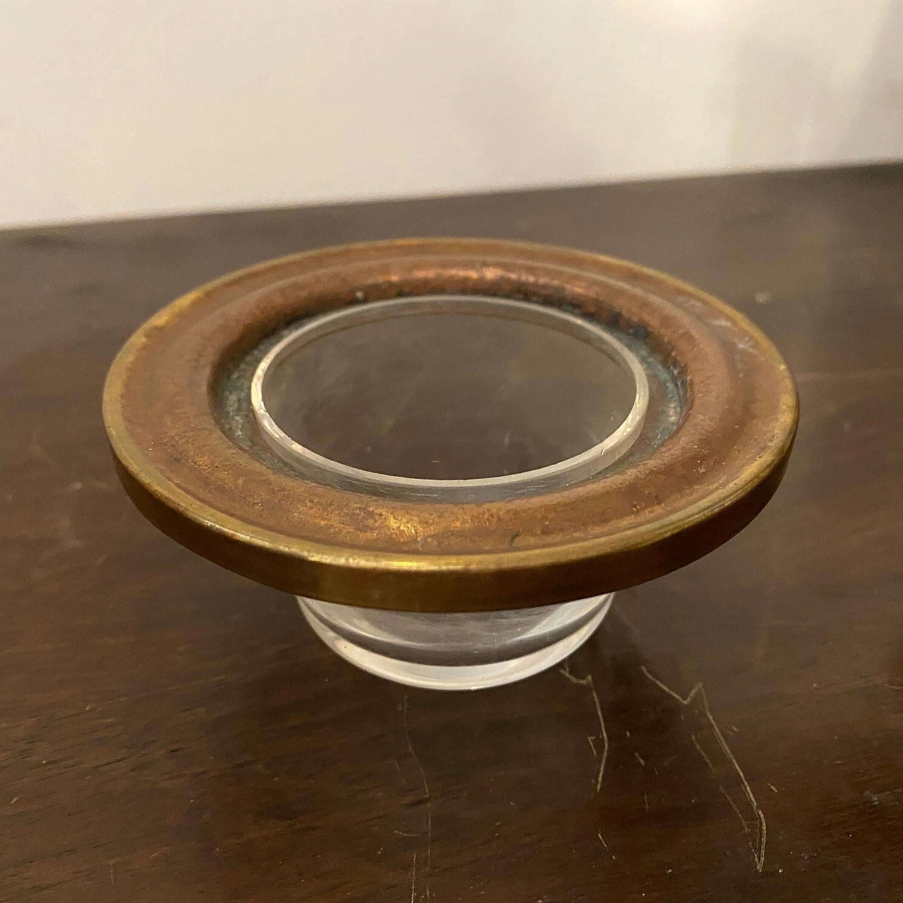 Calamaio in bronzo in stile Art Nouveau di Antonio Pandiani, del '800 1368989