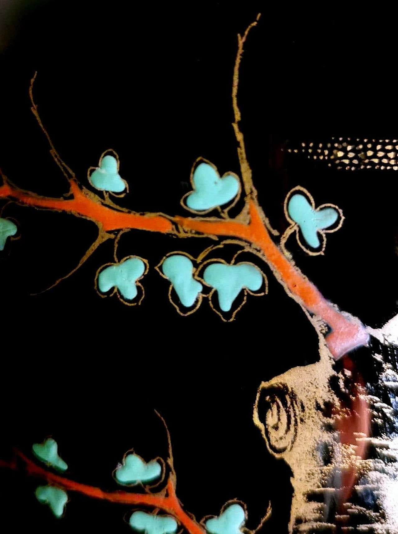 Table lamp in hand-decorated porcelaine de Paris and metal, 20s 1369194