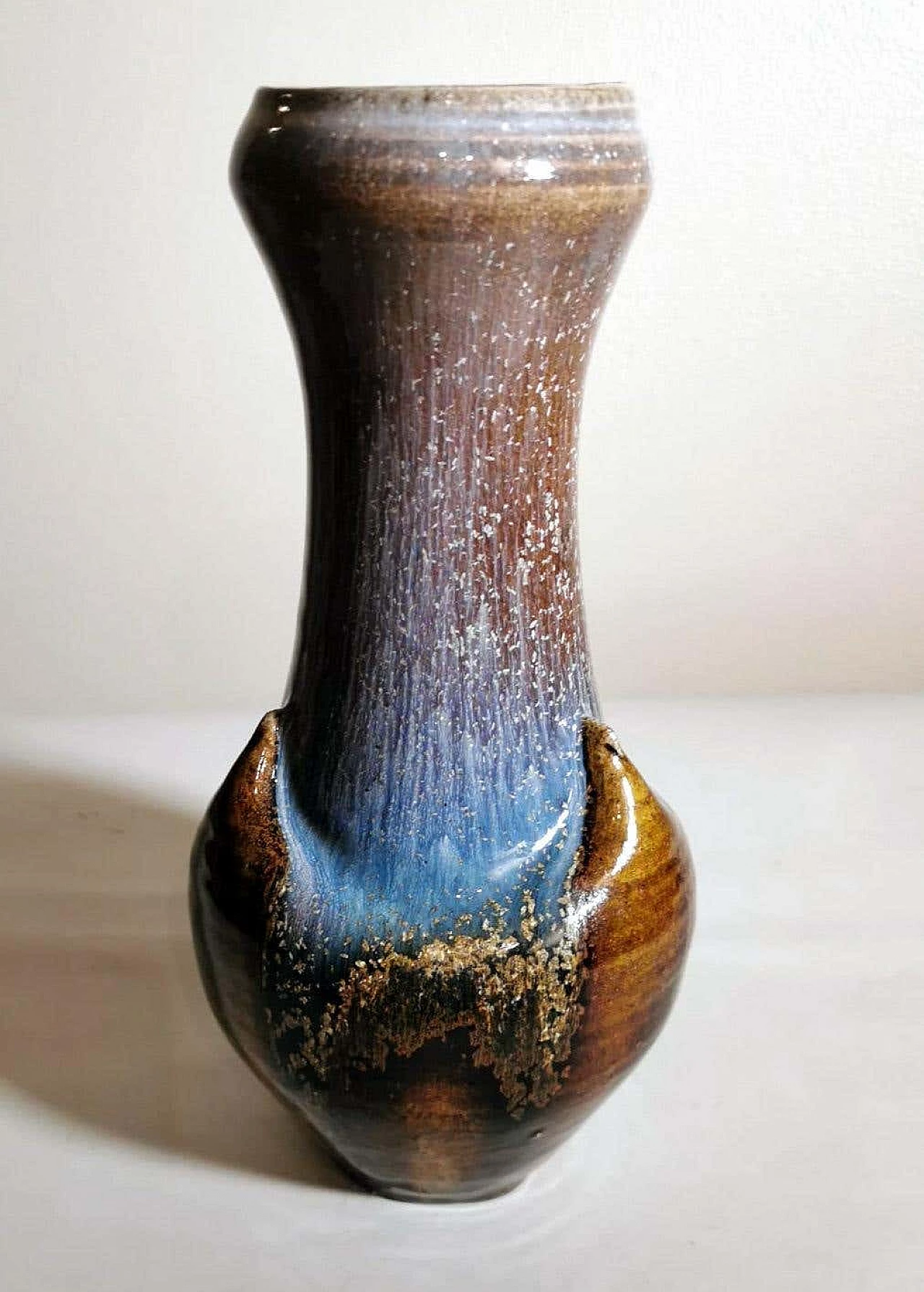 Coppia di vasi in gres porcellanato colorato, anni '70 1369200