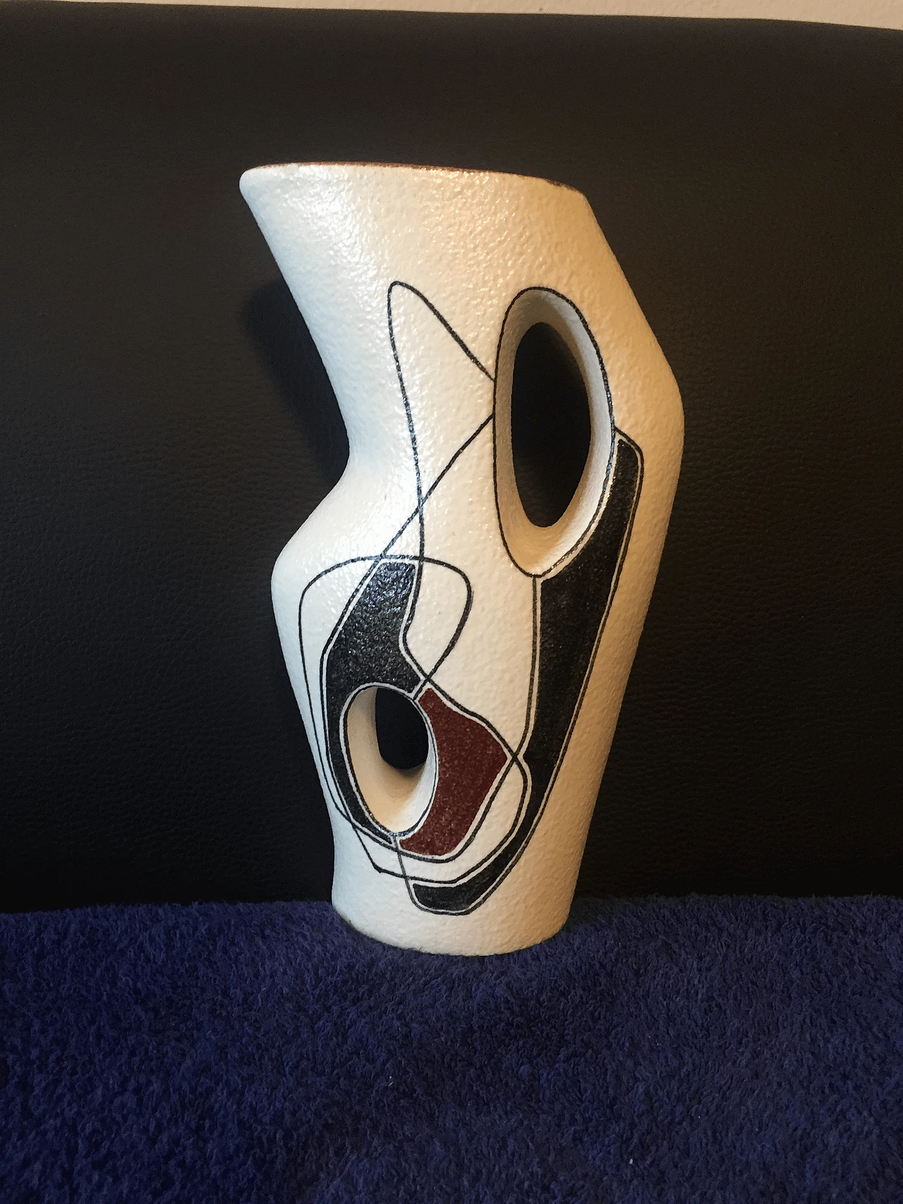 Jug in polychrome maiolica, 50s 1369272