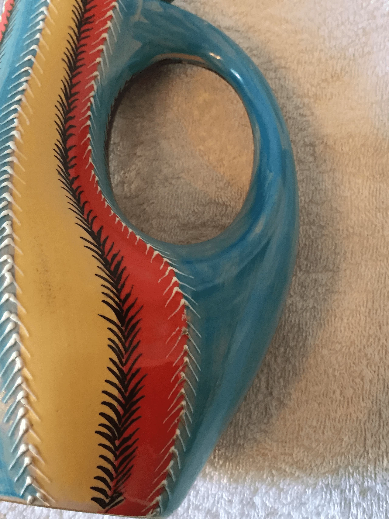 Caraffa in maiolica policroma di Deruta, anni '40 1369282