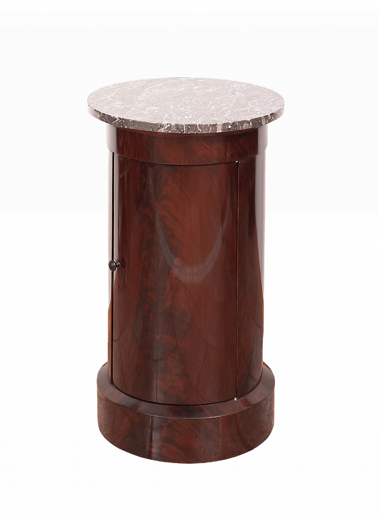 Comodino cilindrico con piano in marmo, '800 1369534