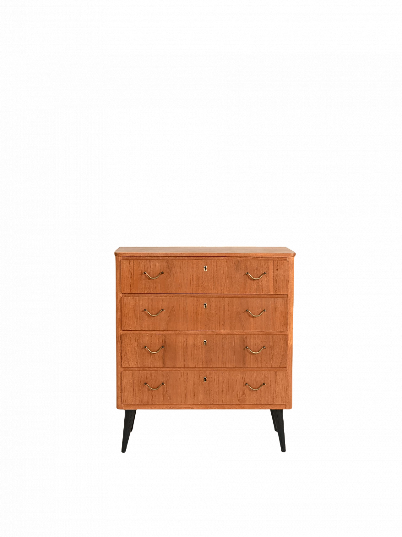Chest of drawers with metal handles, 1950s 1369876