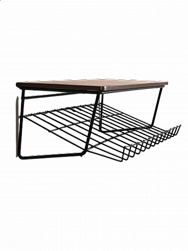 Consolle sospesa in teak, anni '60