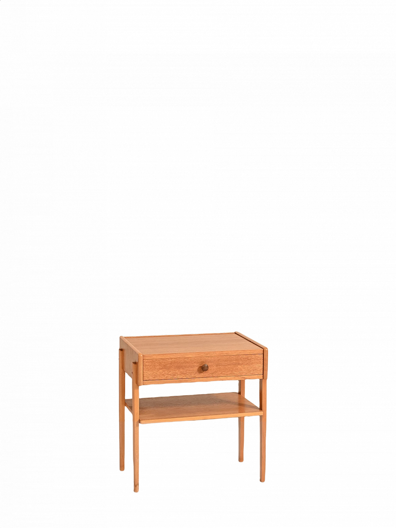 Scandinavian bedside table with drawer and shelf, 1960s 1370167