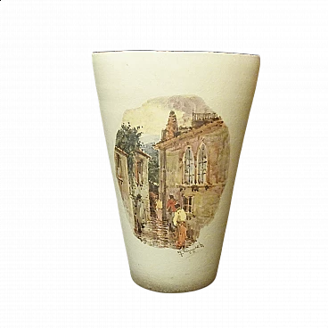 Albisola ceramic umbrella stand by Mario Grimaldi, 1950s