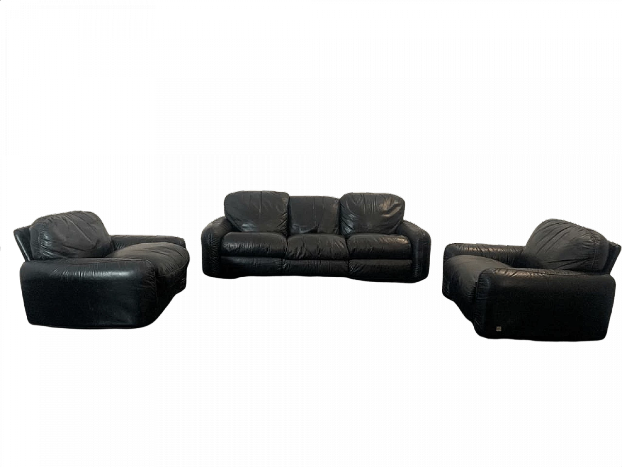 Sofa and pair of armchairs Piumotto by Arrigo Arrighi for Busnelli, 80s 1370301