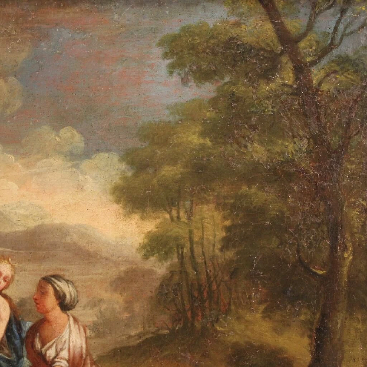 Il bagno di Diana, dipinto veneto olio su tela, '700 1370332