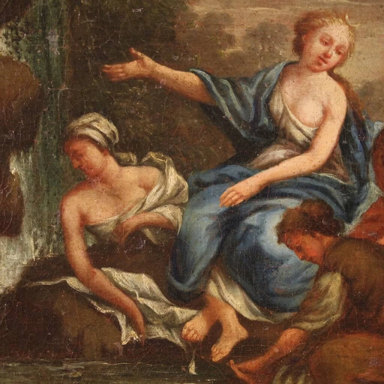 Il bagno di Diana, dipinto veneto olio su tela, '700 1370334
