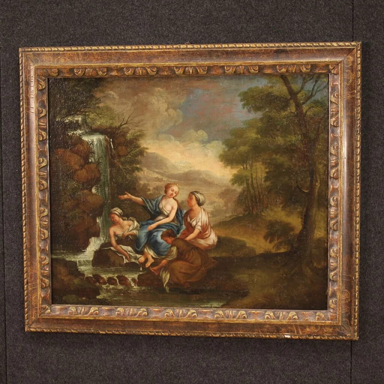 Il bagno di Diana, dipinto veneto olio su tela, '700 1370336