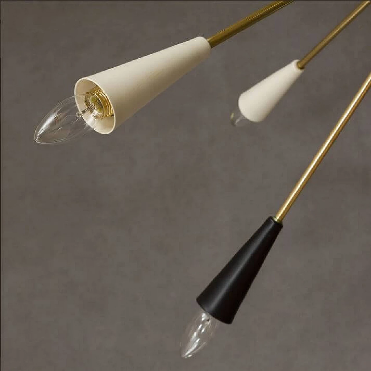 Sputnik brass ceiling lamp, 1960s 1370581