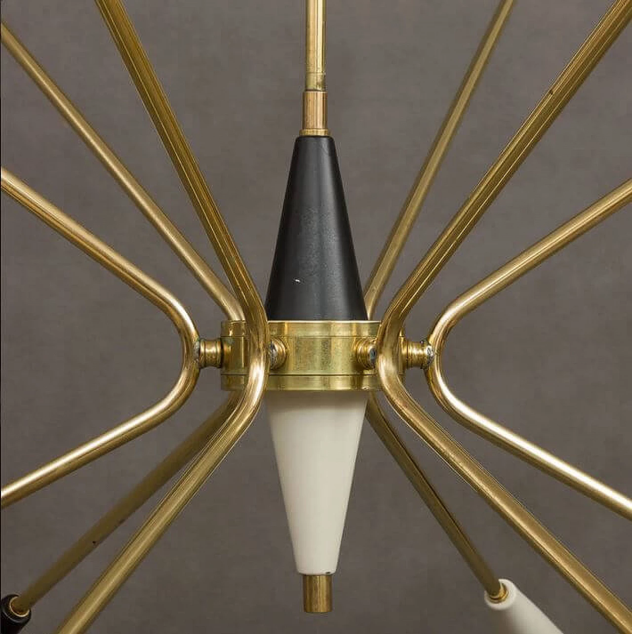 Sputnik brass ceiling lamp, 1960s 1370584