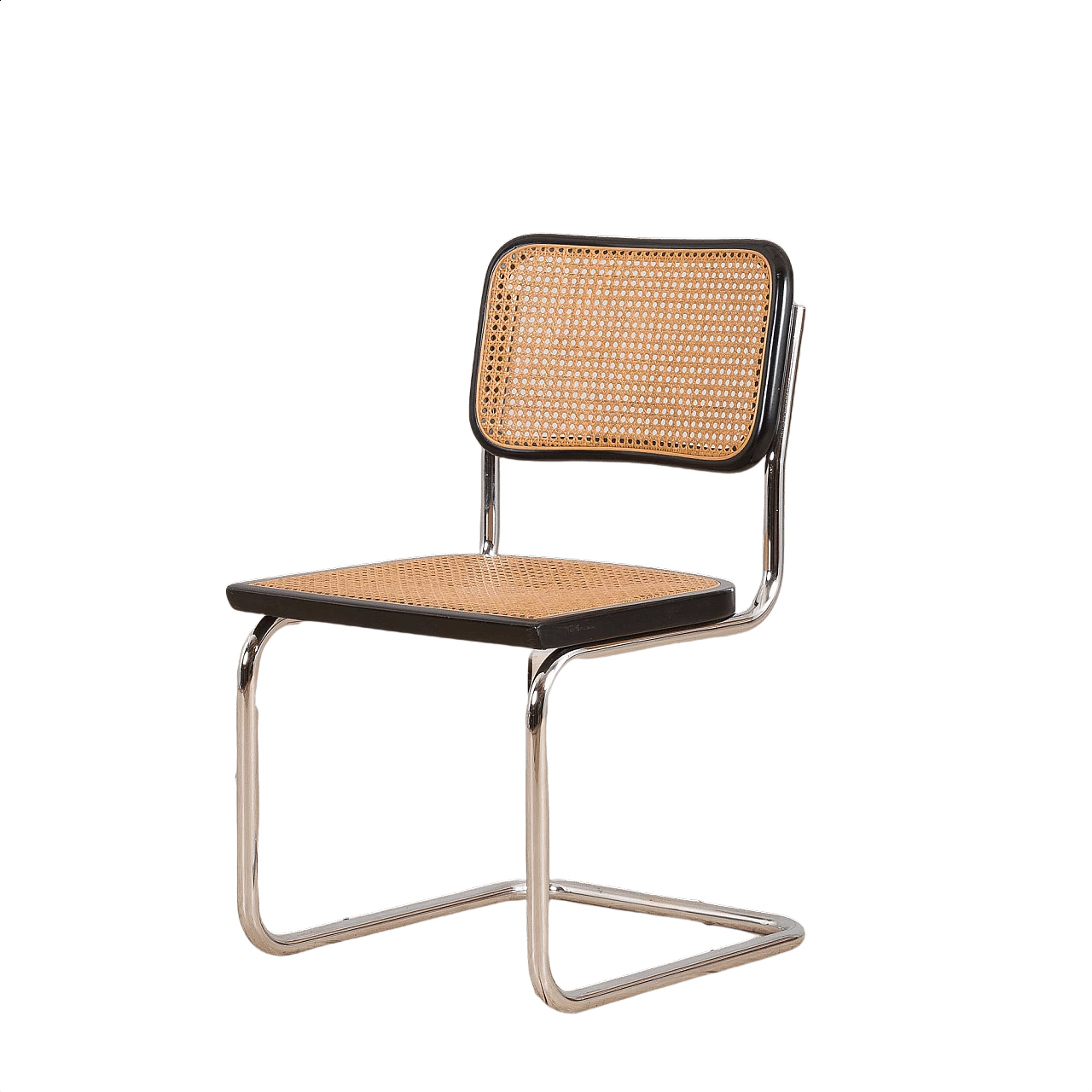 Cesca chair by Marcel Breuer in beech and metal, 1970s 1370655