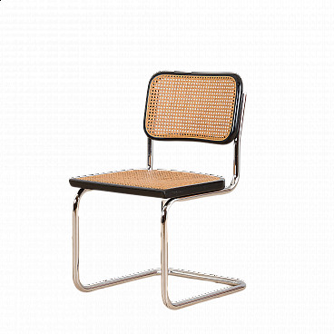 Cesca chair by Marcel Breuer in beech and metal, 1970s