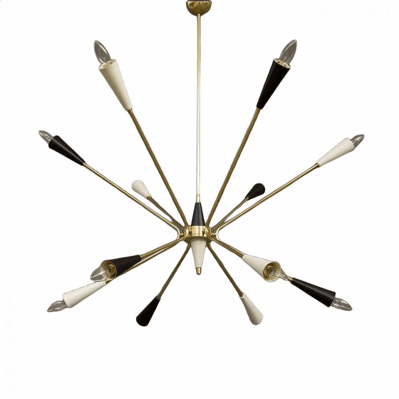 Sputnik brass ceiling lamp, 1960s 1370661