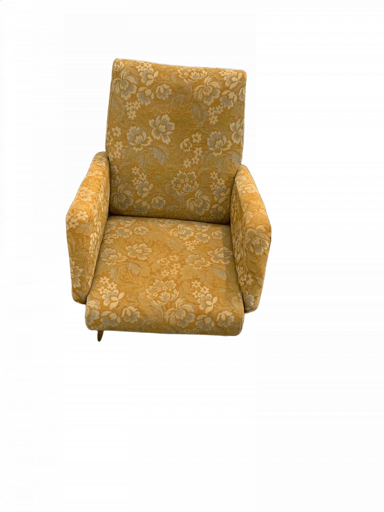 Recliner armchair with flower pattern, 1950s 1370668