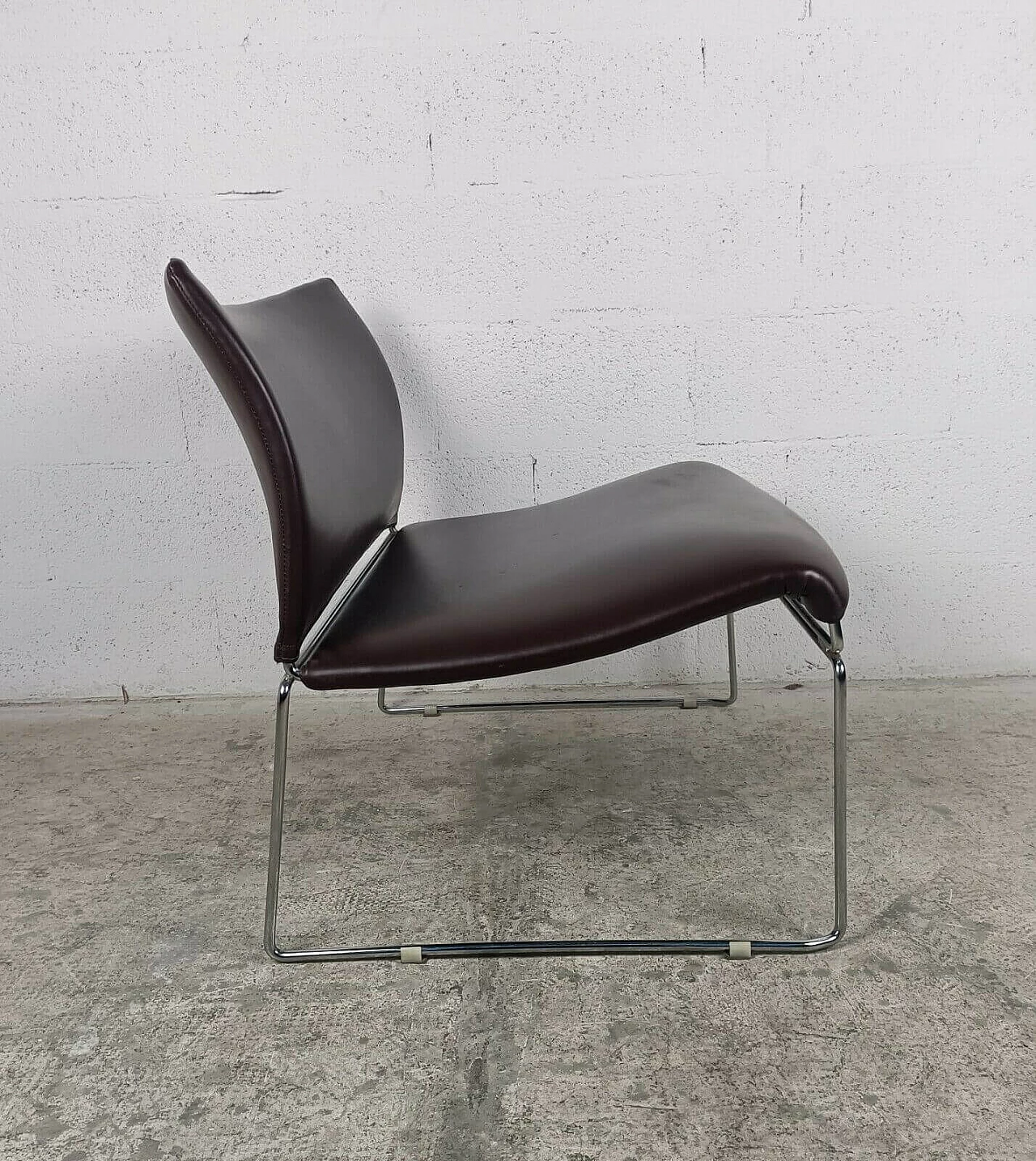Saghi faux leather chair by Kazuhide Takahama for Simon, 1970s 1370816