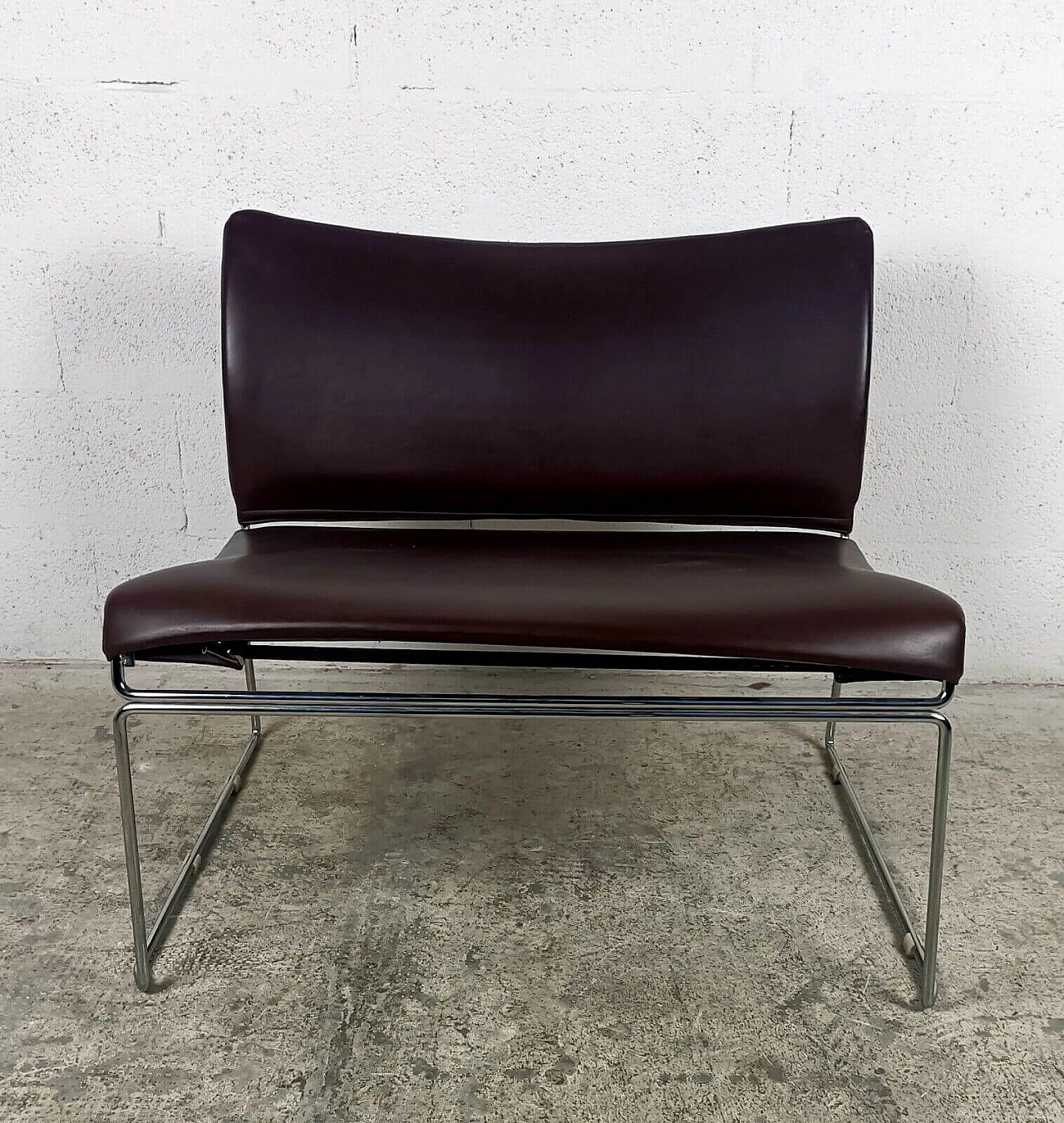 Saghi faux leather chair by Kazuhide Takahama for Simon, 1970s 1370817