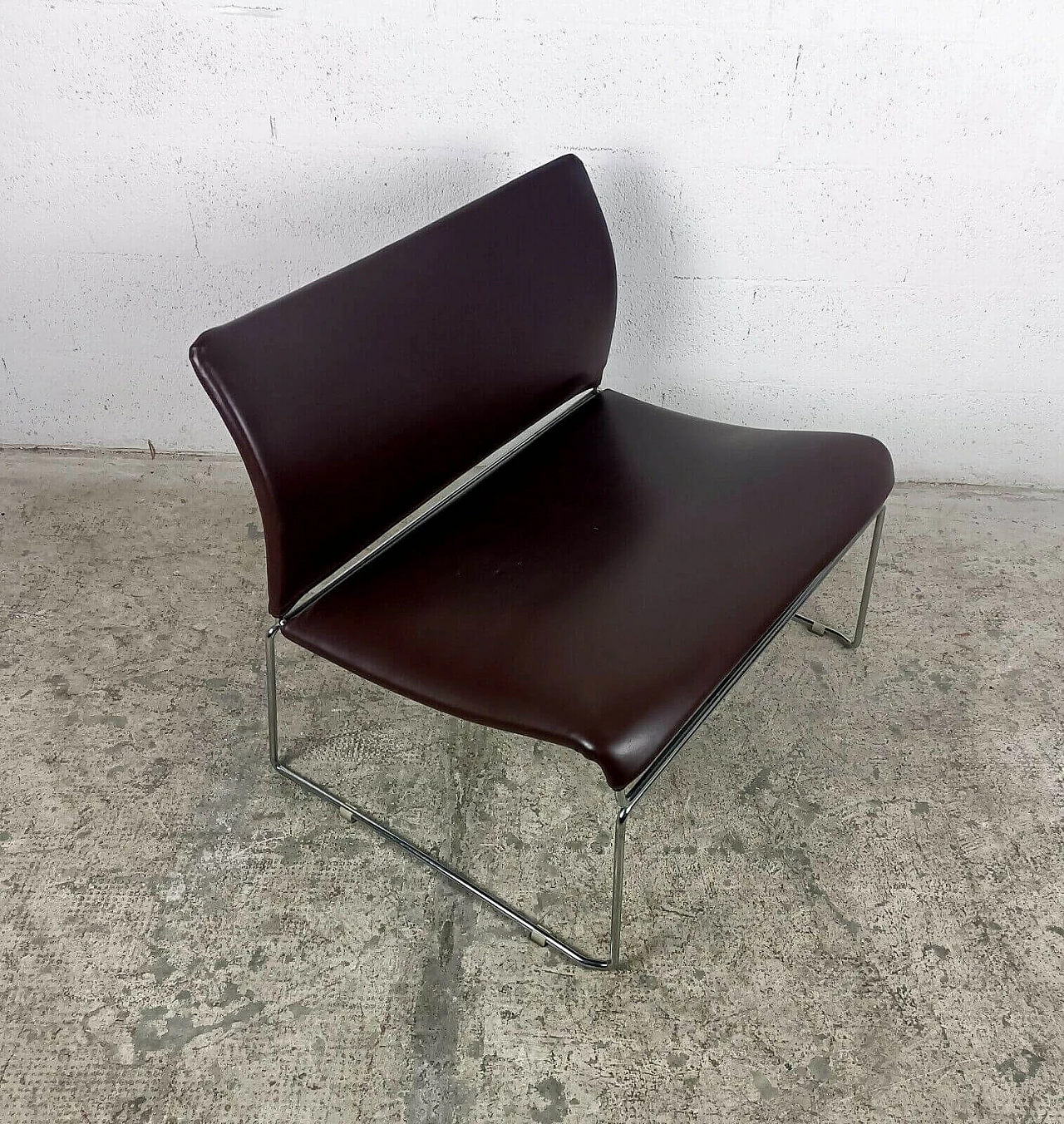 Saghi faux leather chair by Kazuhide Takahama for Simon, 1970s 1370819