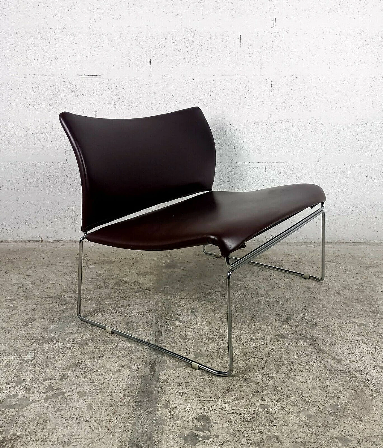 Saghi faux leather chair by Kazuhide Takahama for Simon, 1970s 1370820